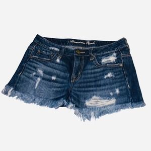 American Eagle Distressed Jean Shorts sz 2